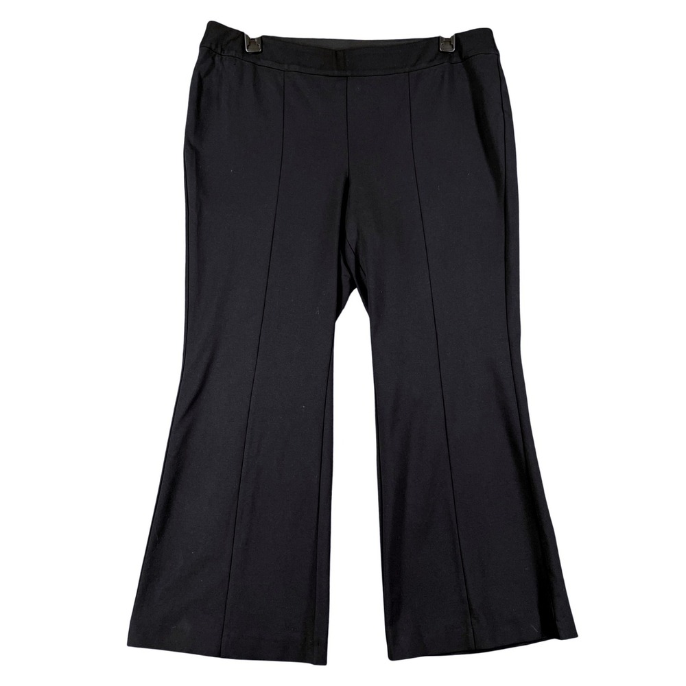Lane Bryant Ponte Flare Pants Womens 16 High-Rise Seam Detail Office Workwear